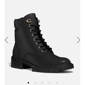 Coach Lorimer leather combat boots